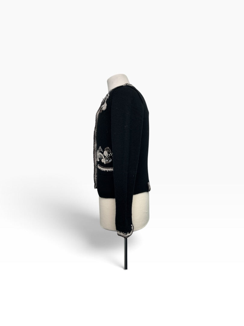 Cardigan Zauber Masche schwarz, S