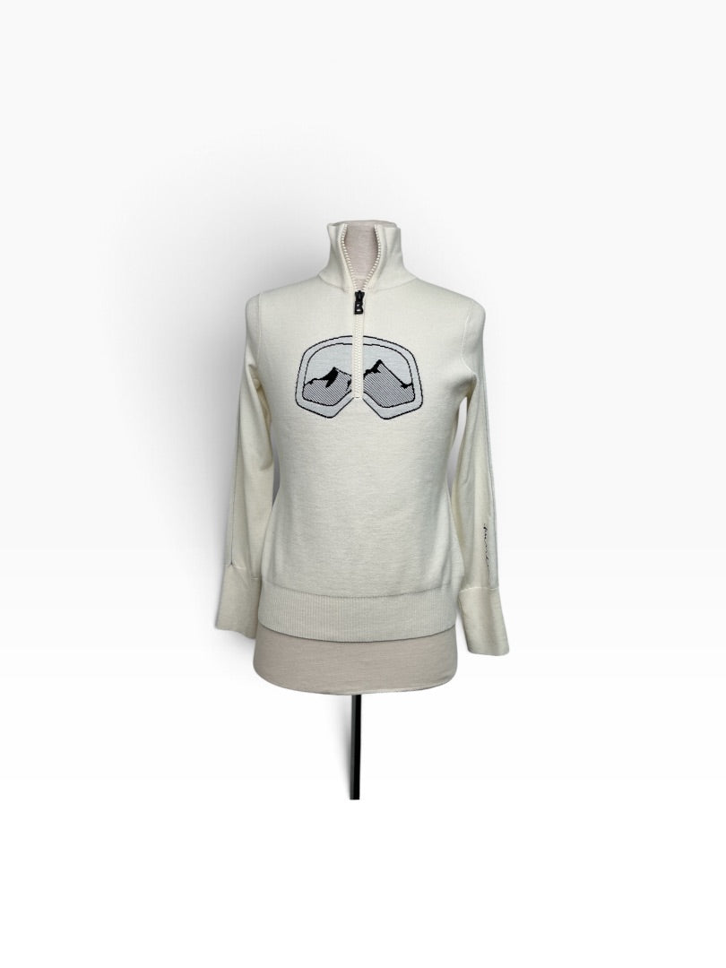 Strickpulli Fire + Ice weiss, M