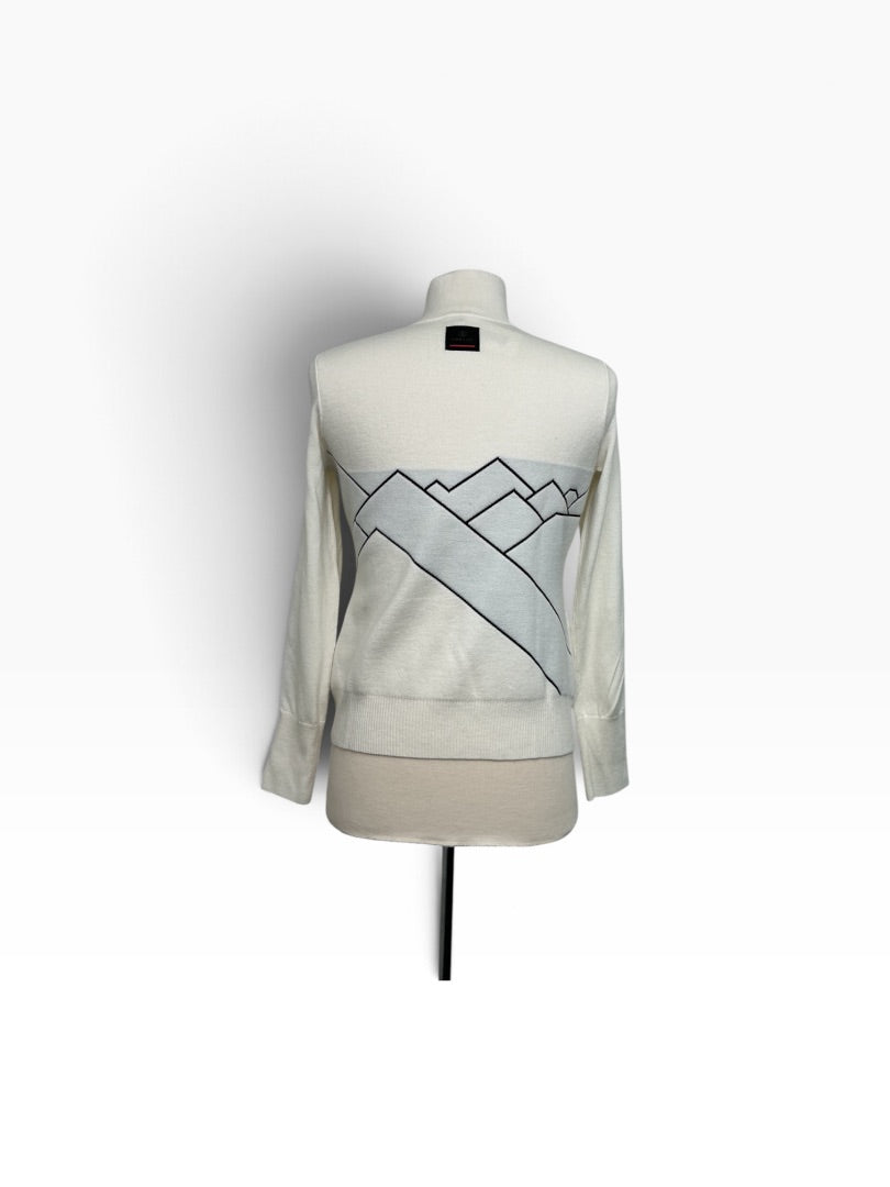 Strickpulli Fire + Ice weiss, M