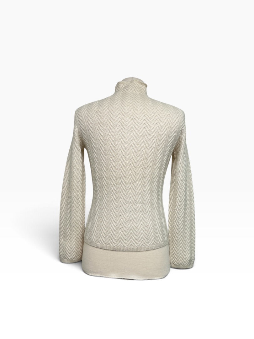 Strickpulli Loro Piana ecru, S
