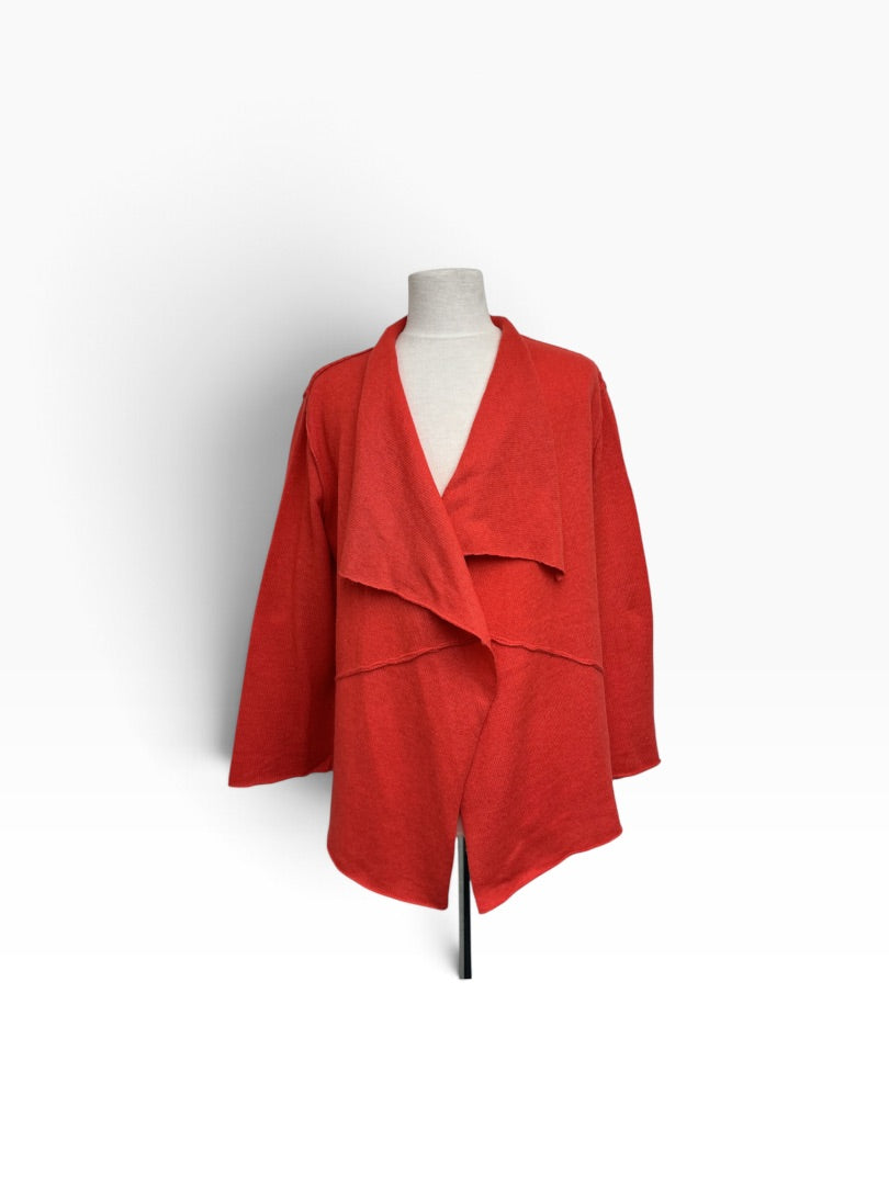 Cardigan Barbara Who orange, Oversize