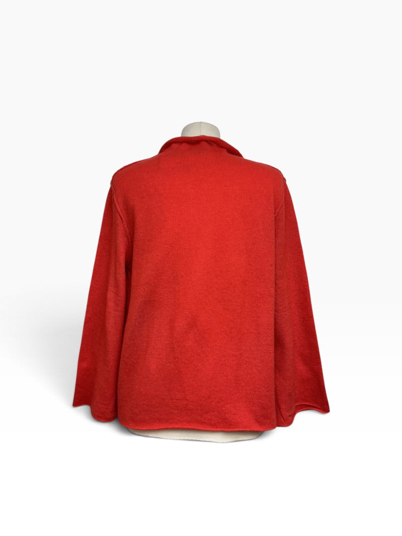 Cardigan Barbara Who orange, Oversize