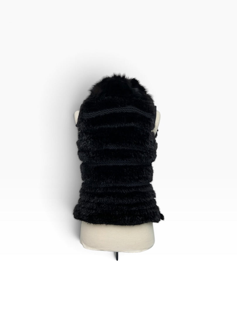 Pelzgilet YSL schwarz, S