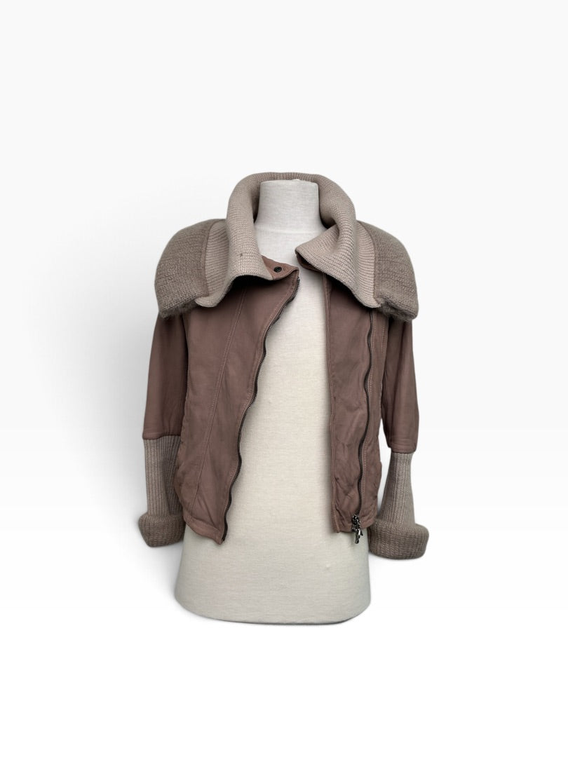 Lederjacke Patrizia Pepe Beige, S