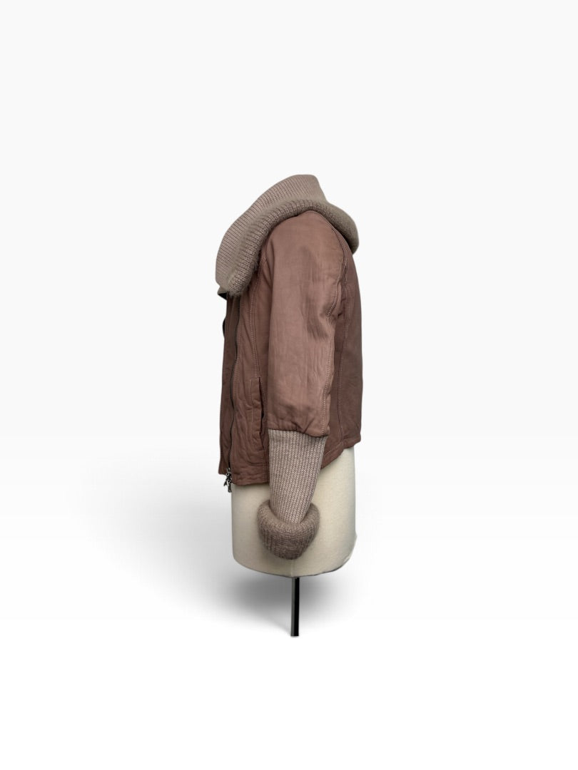 Lederjacke Patrizia Pepe Beige, S