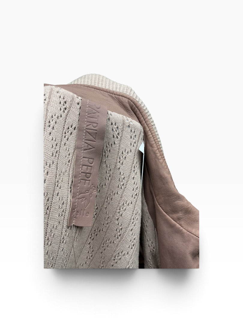 Lederjacke Patrizia Pepe Beige, S
