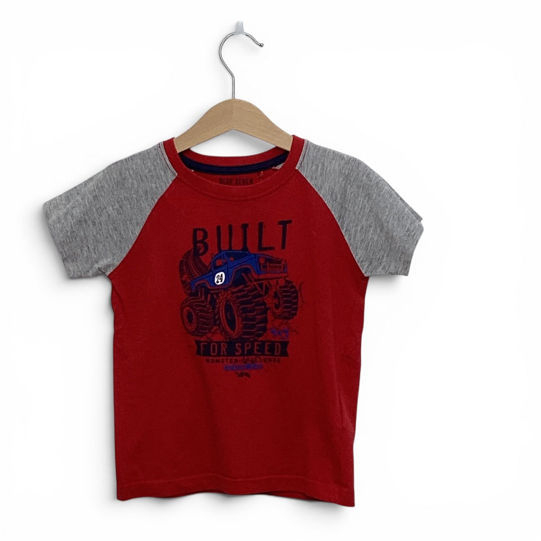 T-Shirt Blue Seven rot, 104