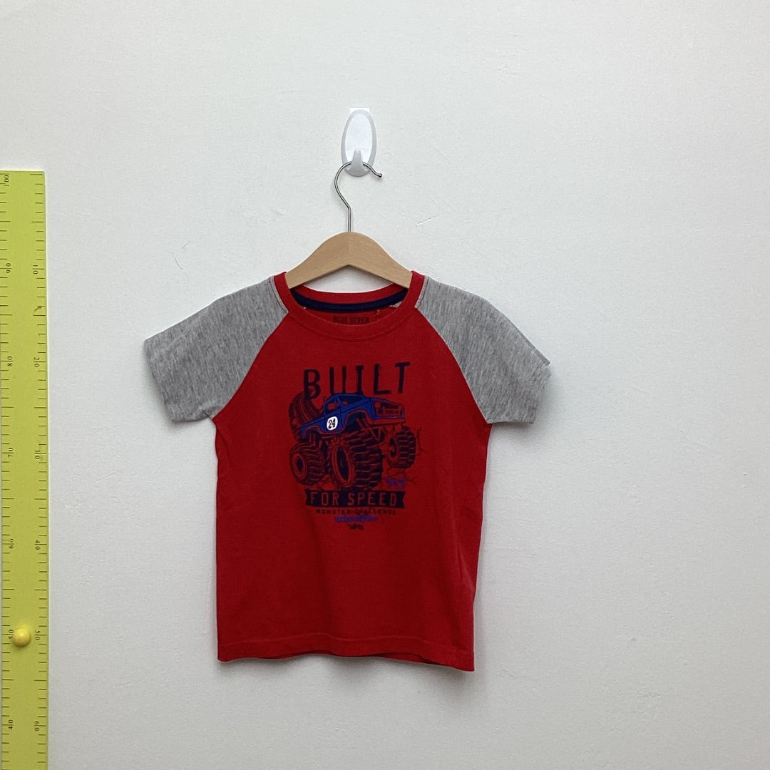 T-Shirt Blue Seven rot, 104