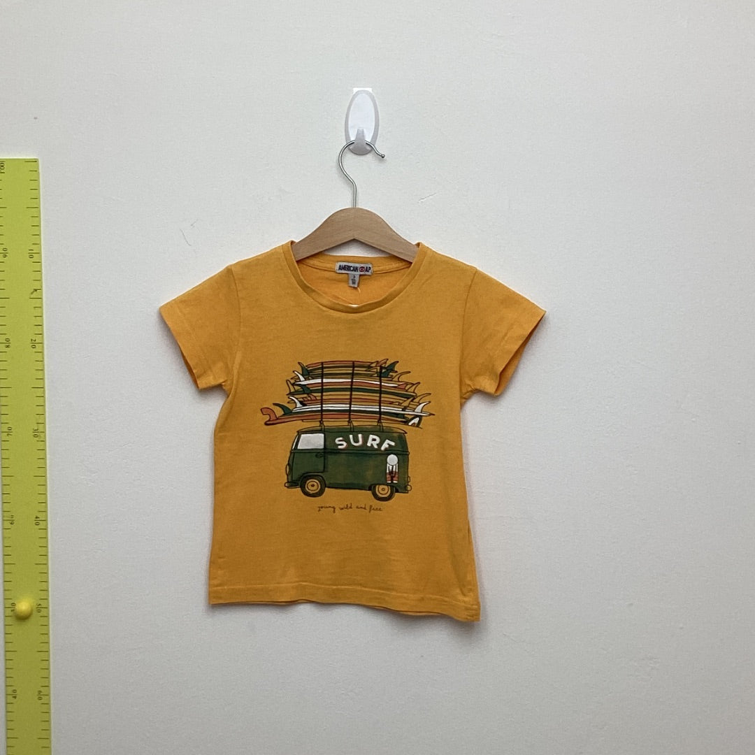T-Shirt American Apparel gelb, 98