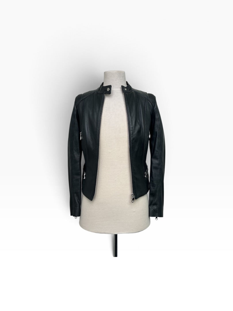 Lederjacke Uterqüe schwarz, S