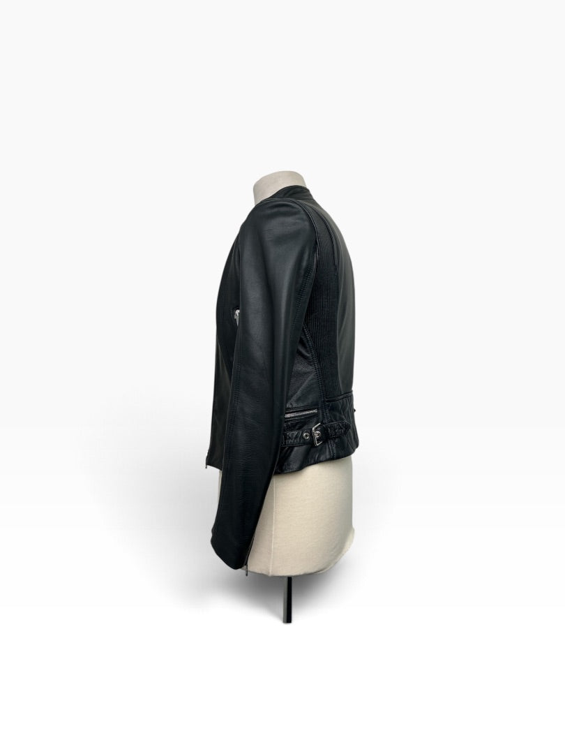 Lederjacke Uterqüe schwarz, S