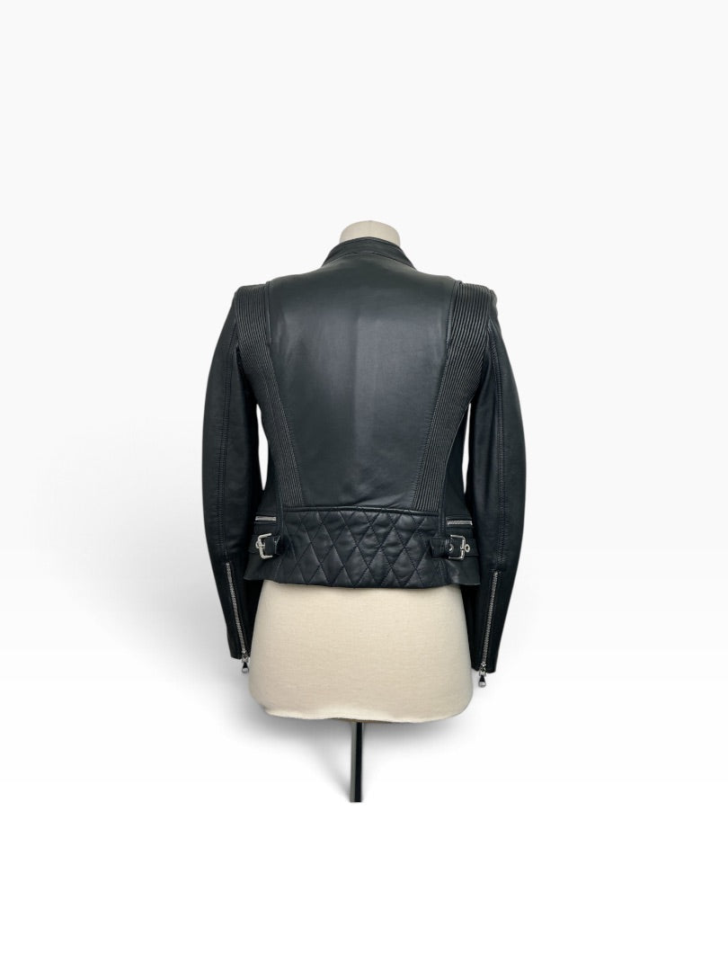 Lederjacke Uterqüe schwarz, S