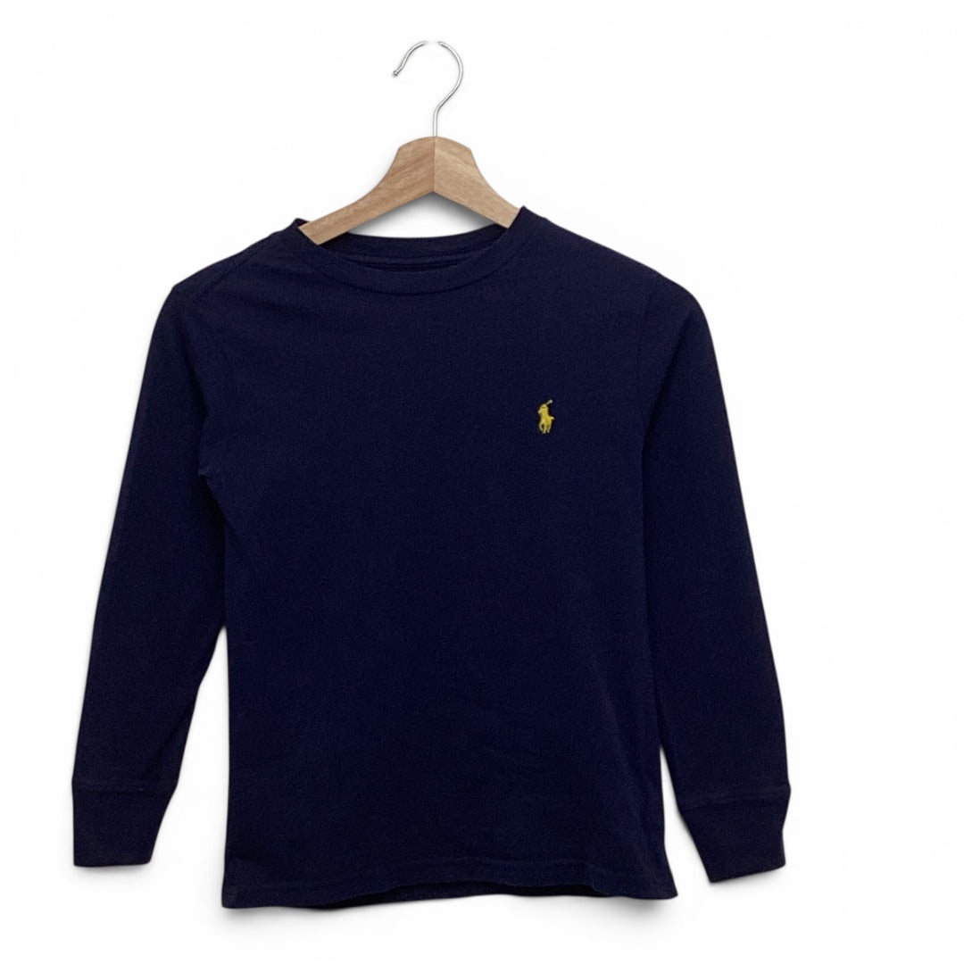 Langarm Ralph Lauren blau, 140