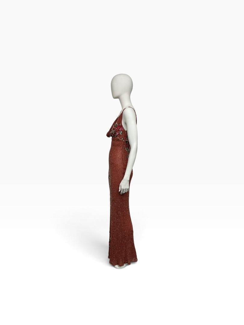 Abendkleid  terracotta, S