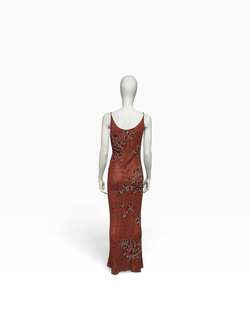 Abendkleid  terracotta, S