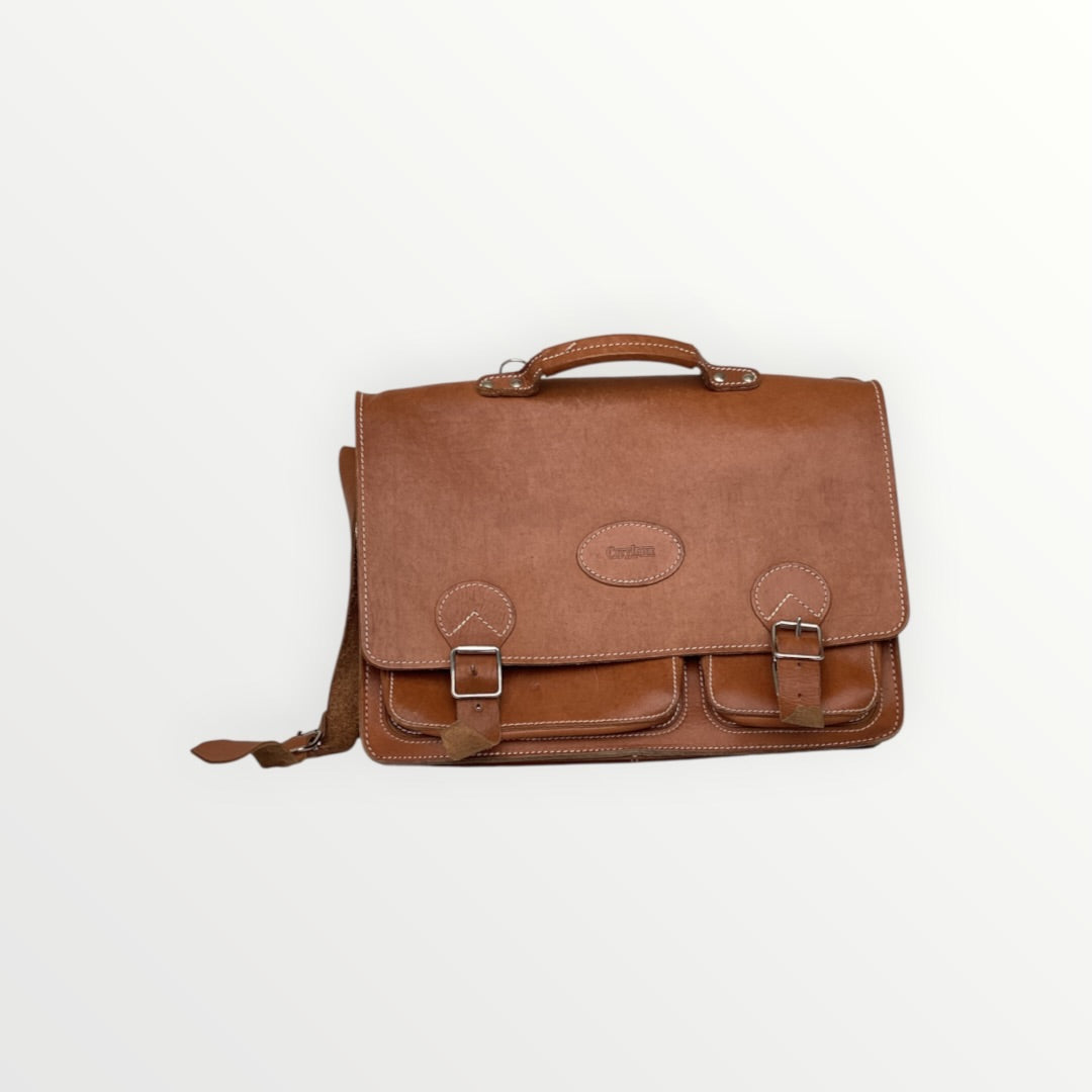 Schultertasche City Line braun