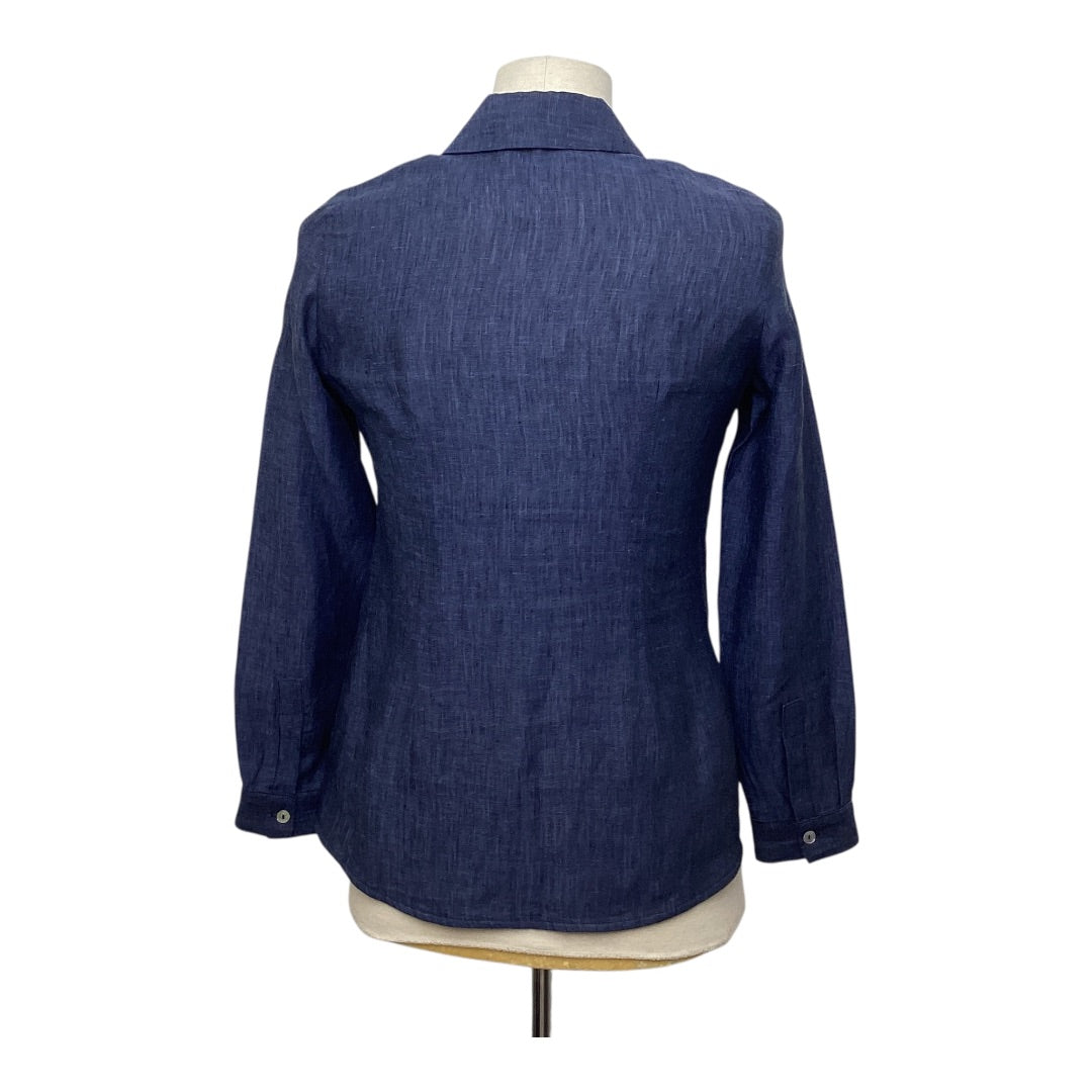 Hemd Cento Lino blau, L