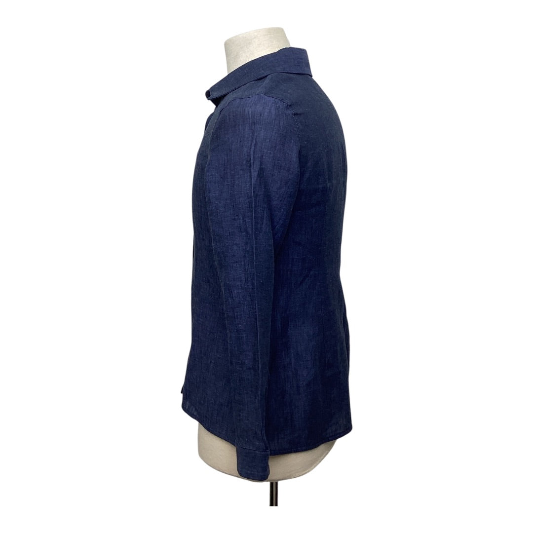 Hemd Cento Lino blau, L
