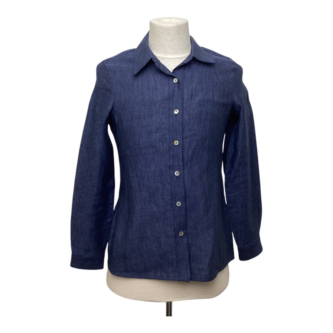 Hemd Cento Lino blau, L