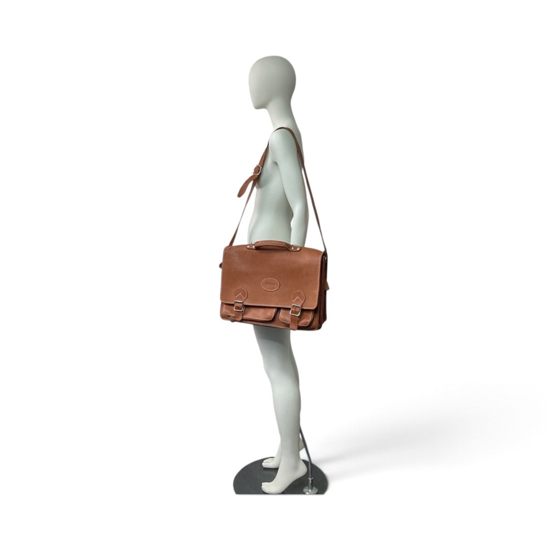 Schultertasche City Line braun